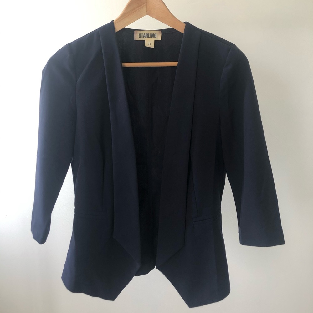 Starling Navy Blue Blazer with Gold Button Details